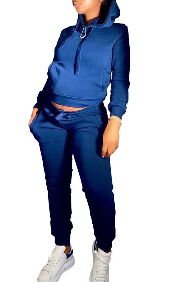 MB FASHION Casual Cozy Jogger Set with Hoodie 274R