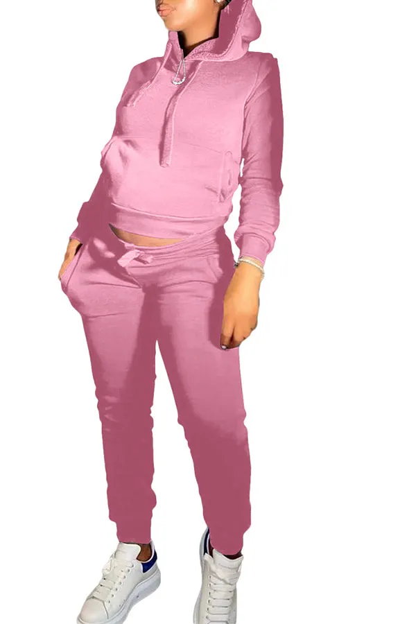 MB FASHION Casual Cozy Jogger Set with Hoodie 274R