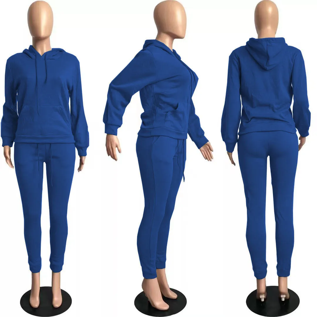 MB FASHION Casual Cozy Jogger Set with Hoodie 274R