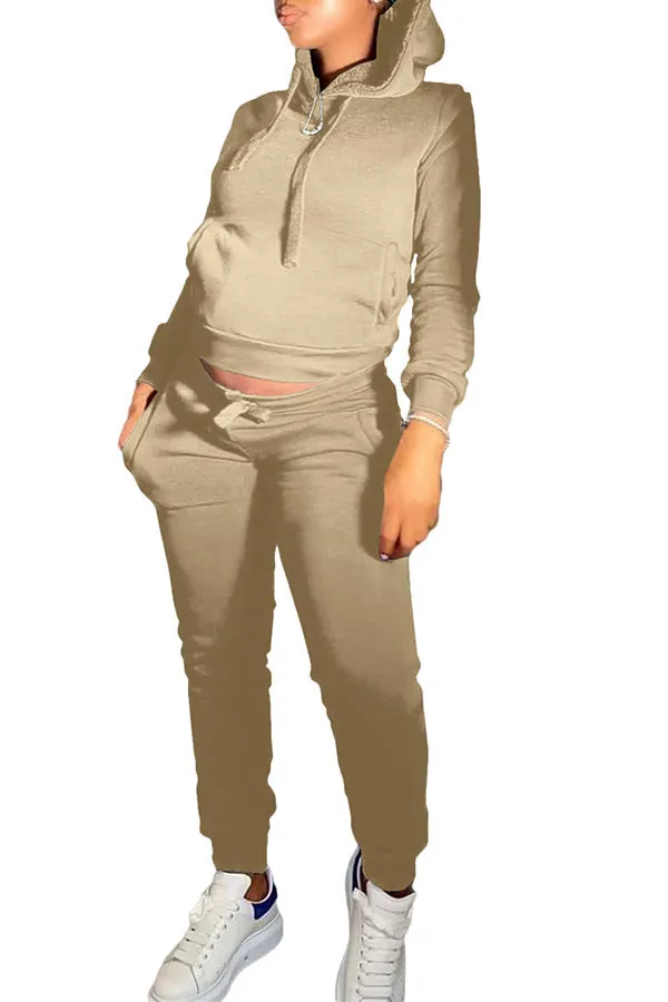 MB FASHION Casual Cozy Jogger Set with Hoodie 274R