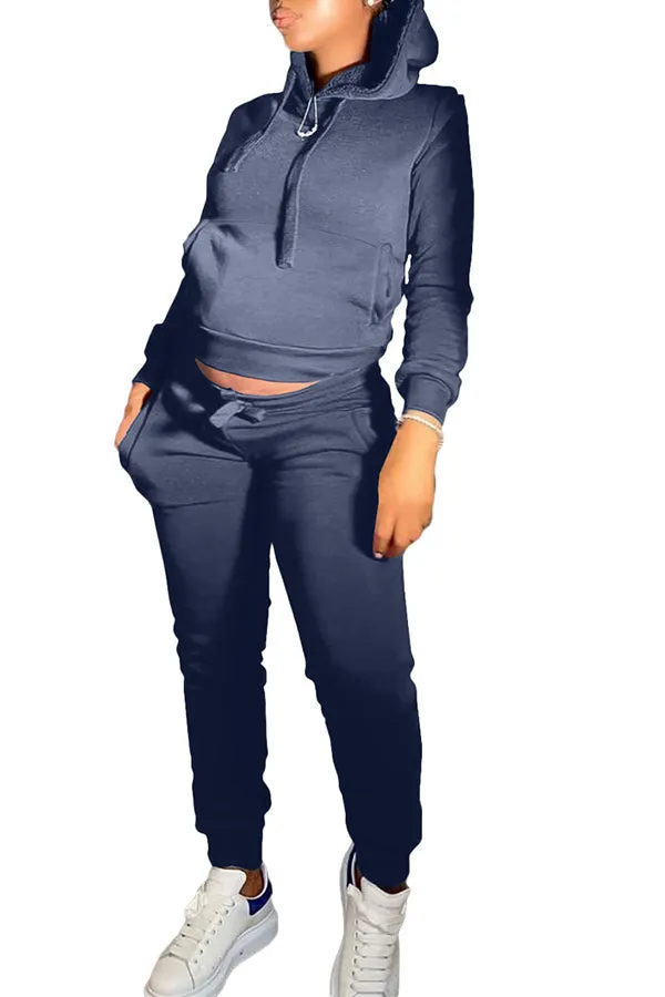 MB FASHION Casual Cozy Jogger Set with Hoodie 274R