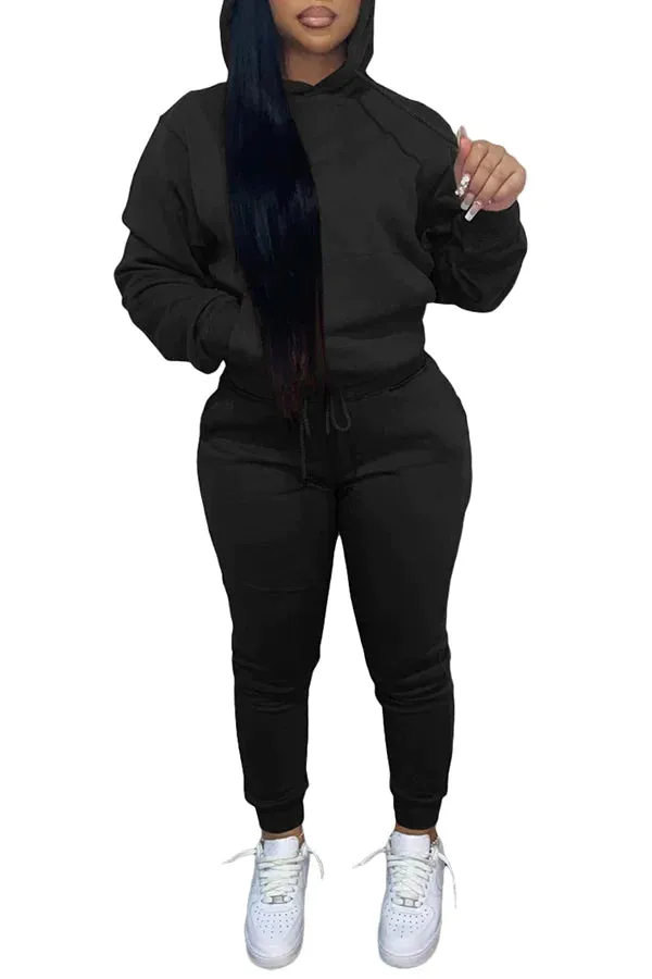 MB FASHION Casual Cozy Jogger Set with Hoodie 274R