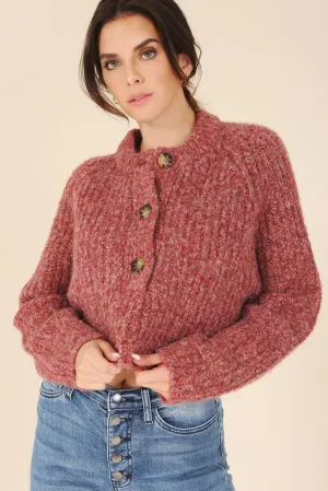Melange Crop Sweater