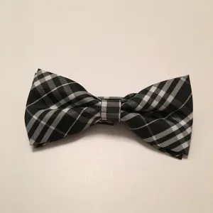 Men Bow Ties - Heavy Black White Plaid