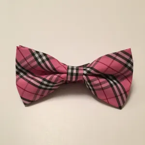 Men Bow Ties - Pink Plaid