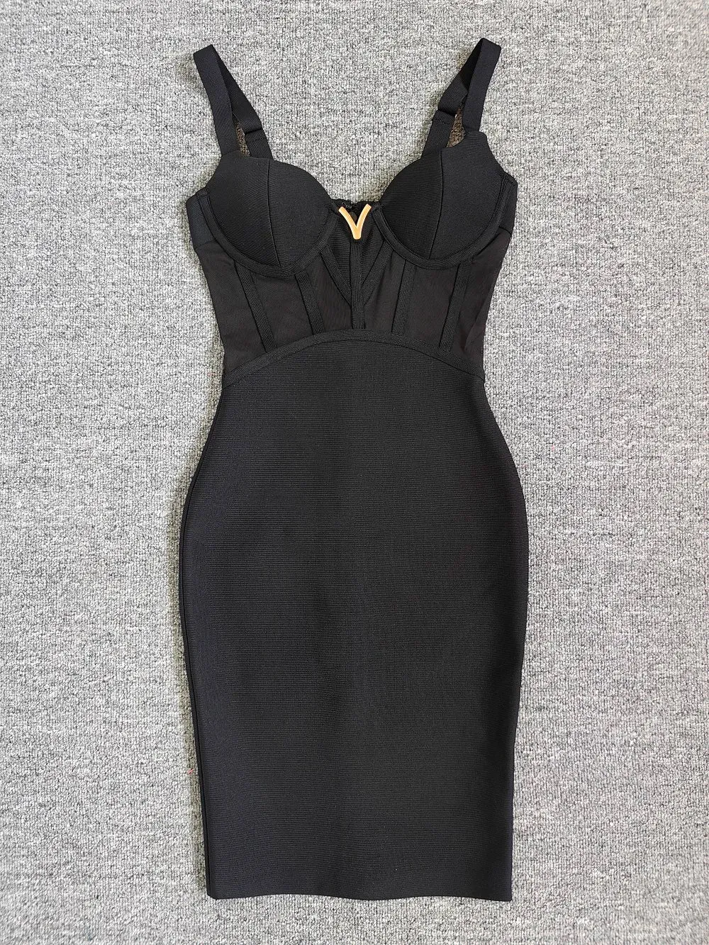 Mesh Black Bodycon Dress
