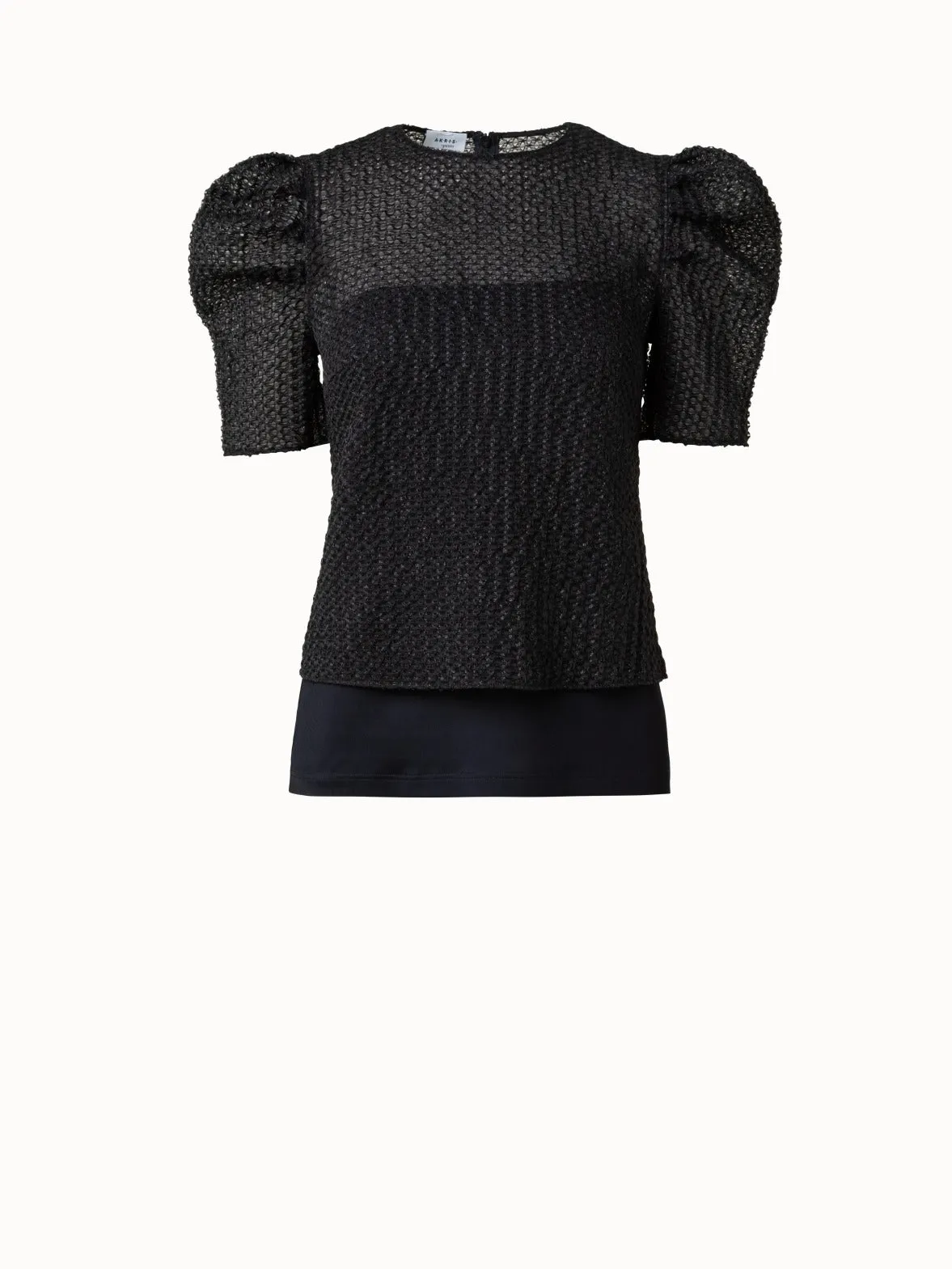 Metallic 3D Organzino Blouse