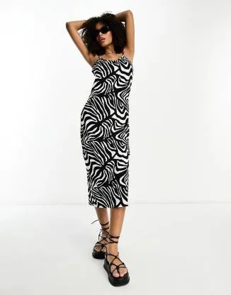 Midnight Animal Print Bodycon Dress