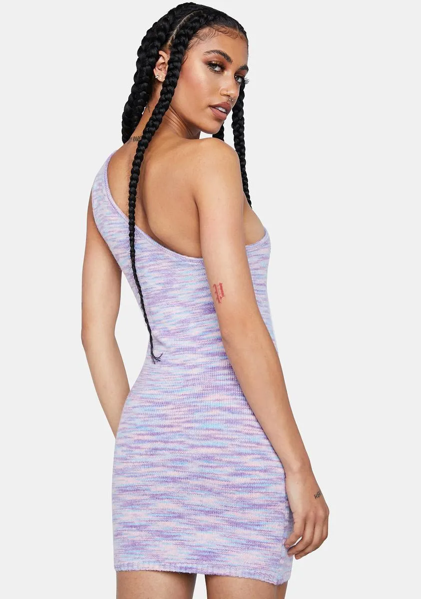 Mix Space Dye Purple Mandya Mini Dress