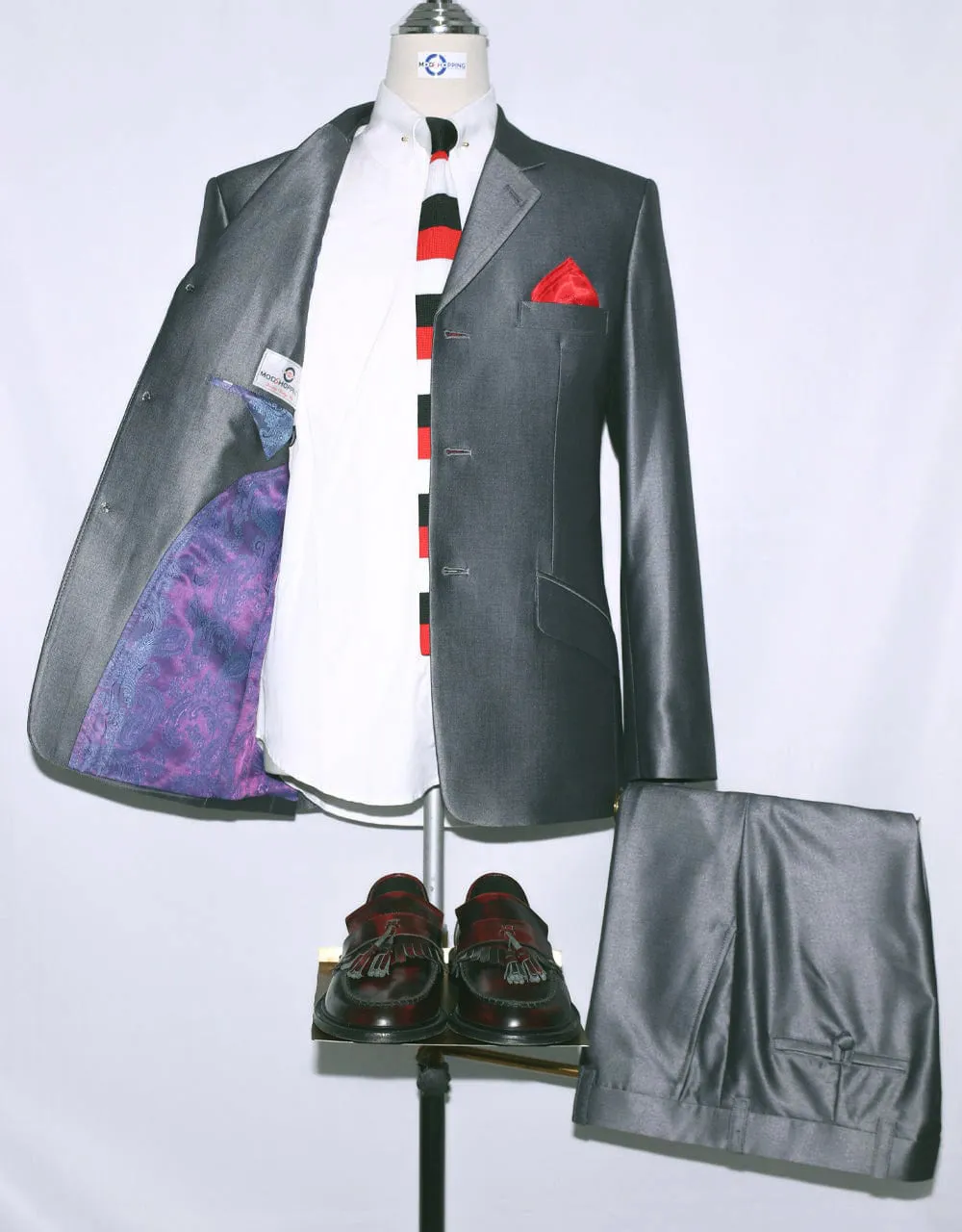 Mod Fashion Silver Tonic Suit