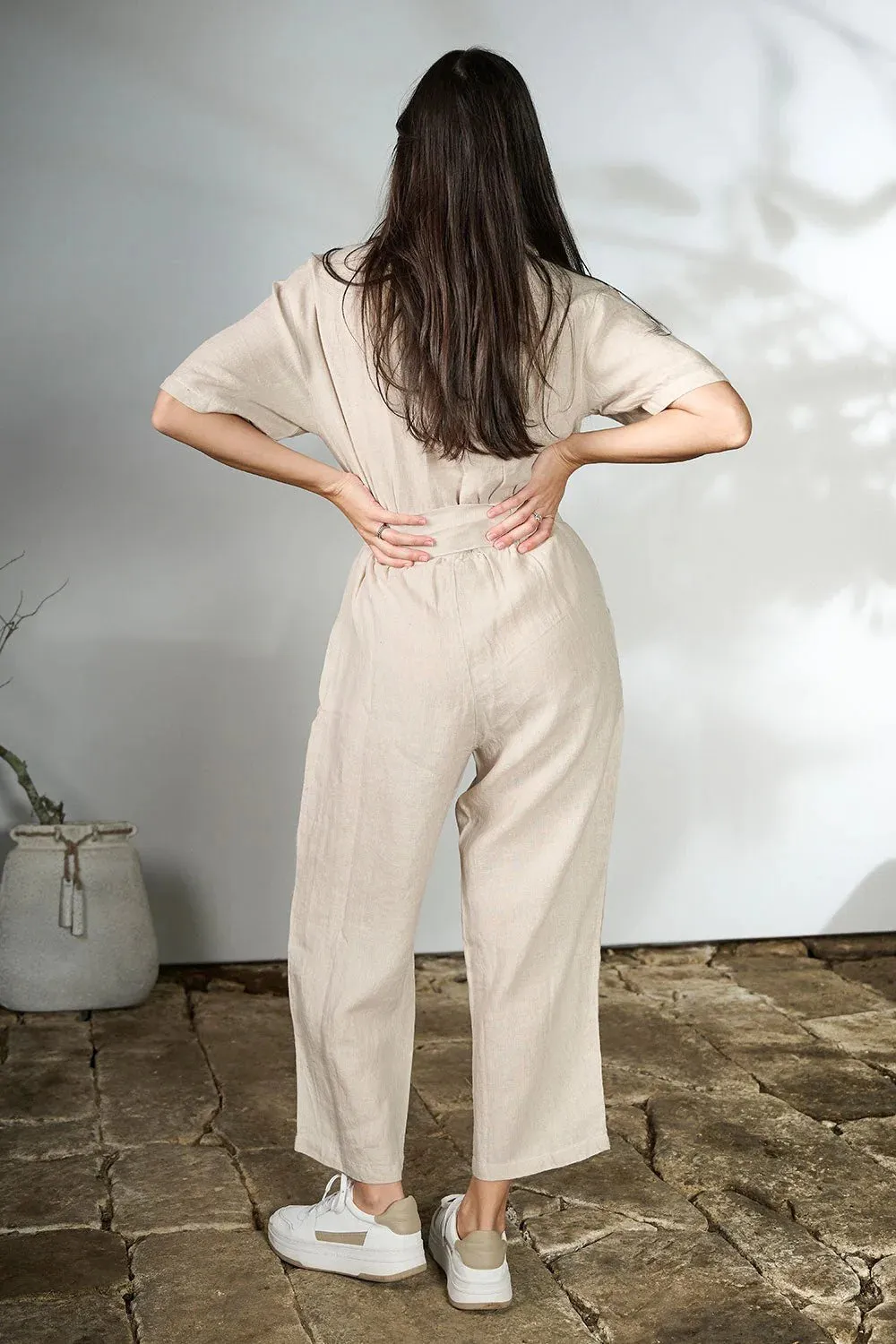 Moda Linen Suit -Natural