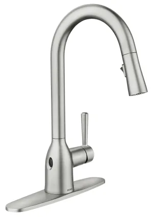 Moen Adler Series 87233 Pull-Down Kitchen Faucet, 1.5 gpm, 1-Faucet Handle, 1-Faucet Hole, Metal, Chrome Plated :EA: QUANTITY: 1