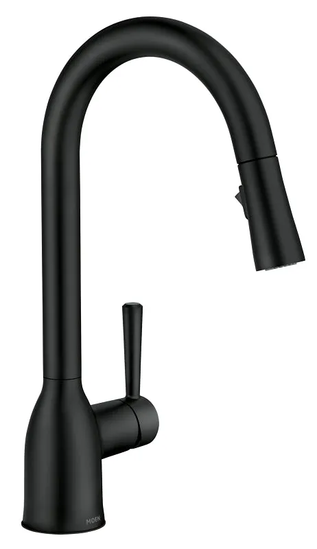 Moen Adler Series 87233BL Pull-Down Kitchen Faucet, 1.5 gpm, 1-Faucet Handle, 1-Faucet Hole, Metal, Matte Black :EA: QUANTITY: 1