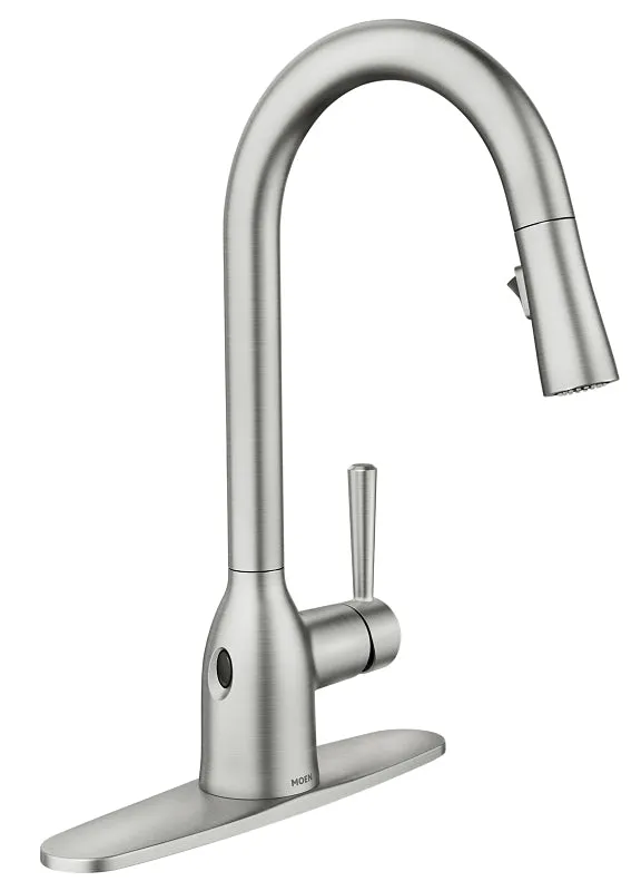 Moen Adler Series 87233SRS Kitchen Faucet, 1.5 gpm, 1-Faucet Handle, 1-Faucet Hole, Polymer/Stainless Steel :EA: QUANTITY: 1