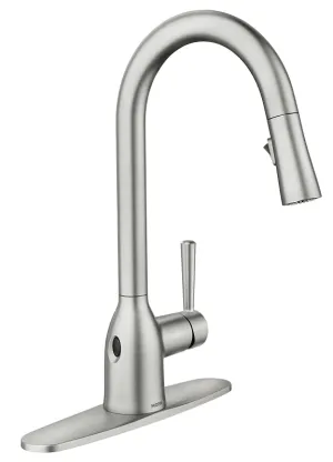 Moen Adler Series 87233SRS Kitchen Faucet, 1.5 gpm, 1-Faucet Handle, 1-Faucet Hole, Polymer/Stainless Steel :EA: QUANTITY: 1