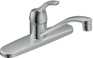 Moen Adler Series CA87526 (87585) Kitchen Faucet, 1.5 gpm, Stainless Steel, Chrome Plated, Deck Mounting, Lever Handle :EA: QUANTITY: 1