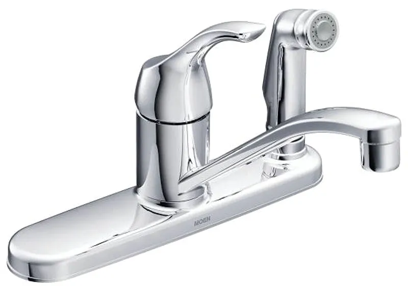 Moen Adler Series CA87554C Kitchen Faucet, 1.5 gpm, 1-Faucet Handle, Stainless Steel, Chrome Plated, Deck Mounting :EA: QUANTITY: 1