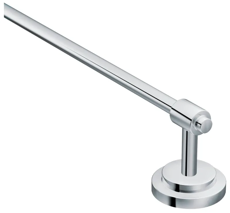 Moen DN0724CH Towel Bar, 24 in L Rod, Aluminum, Chrome, Surface Mounting :CD: QUANTITY: 1