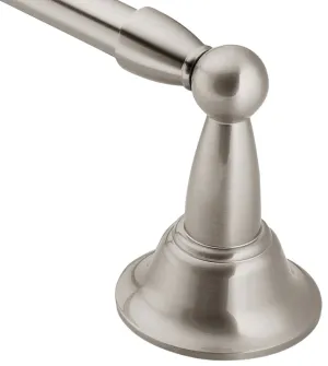 Moen DN6824BN Towel Bar, 24 in L Rod, Brass, Brushed Nickel, Surface Mounting :CD: QUANTITY: 1