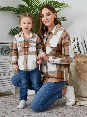 Mommy And Me Fall's Finest Flannel Top