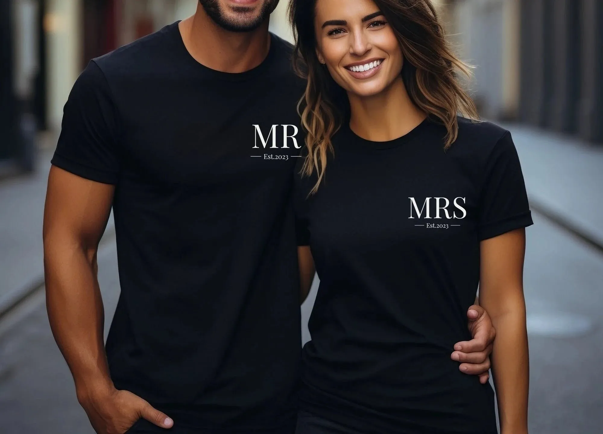 MR & MRS Personalised T Shirts