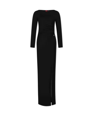Narianne Boat Neck Long Dress
