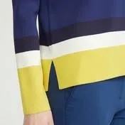 Navy and Mimosa Colour Block Sweater