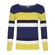 Navy and Mimosa Colour Block Sweater