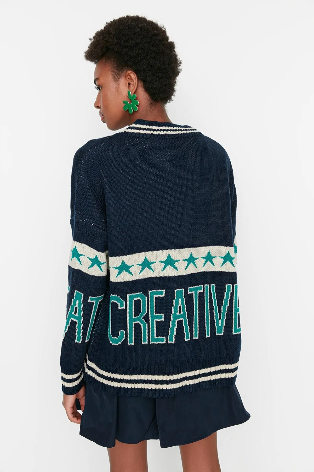 Navy cardigan