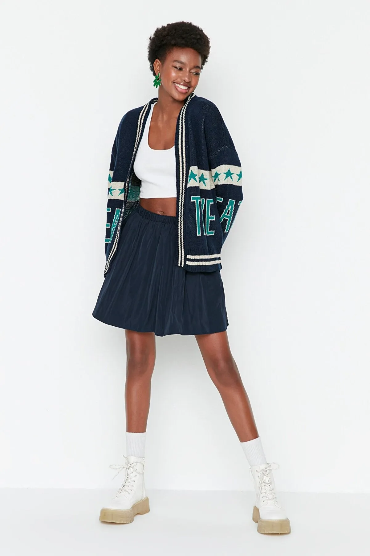 Navy cardigan