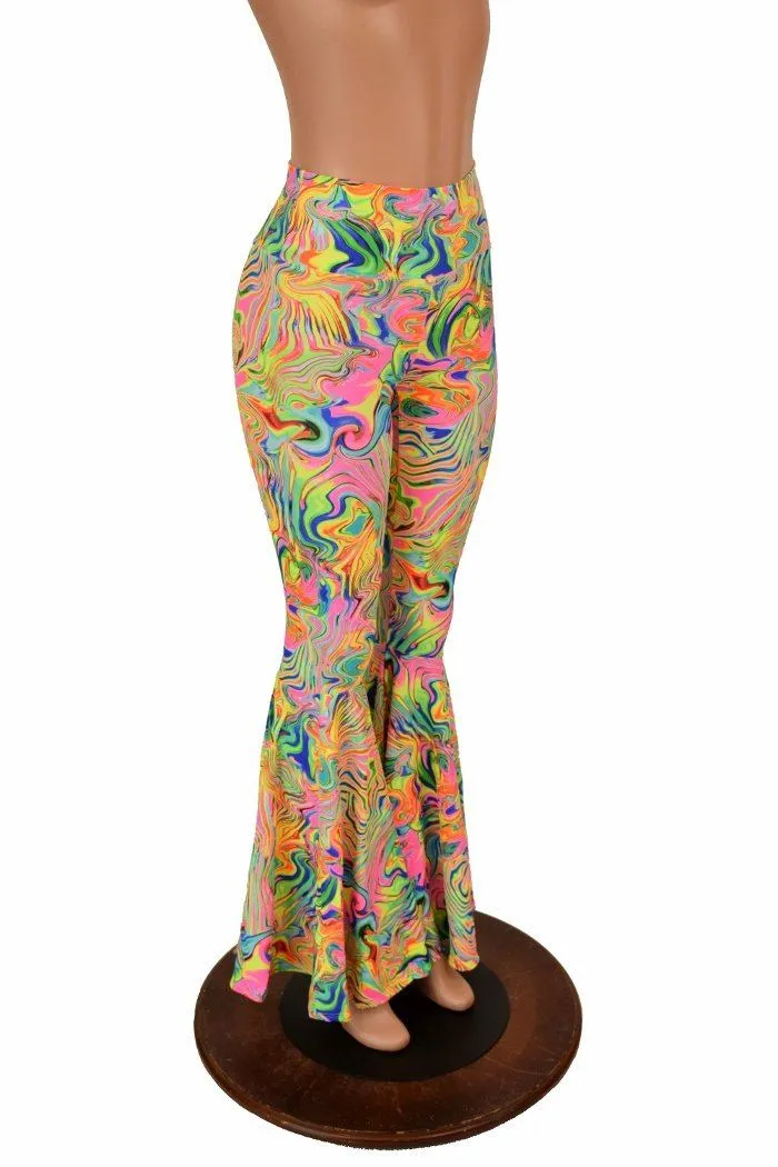 Neon Flux High Waist Bell Bottom Flares