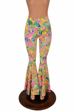 Neon Flux High Waist Bell Bottom Flares