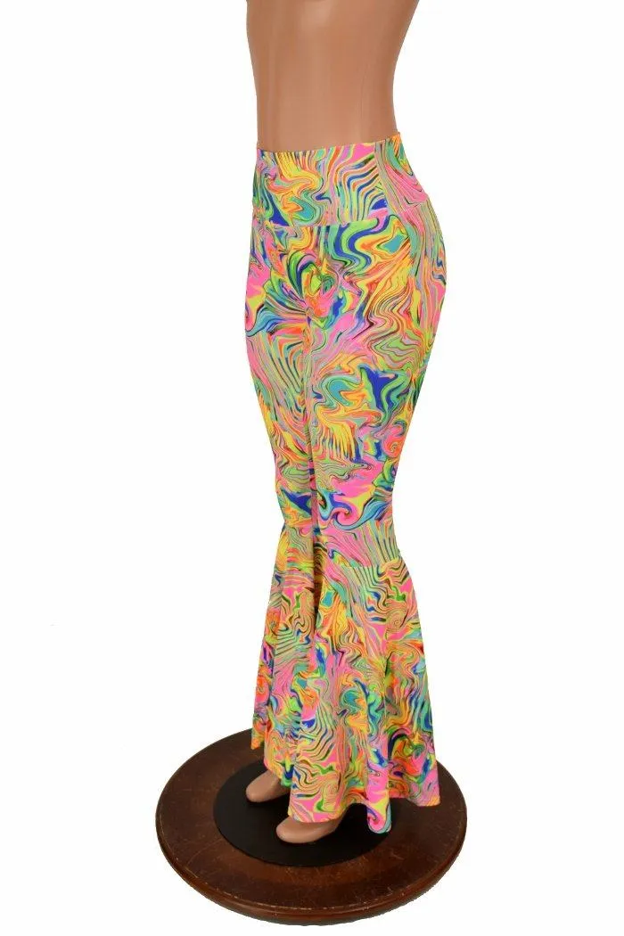 Neon Flux High Waist Bell Bottom Flares
