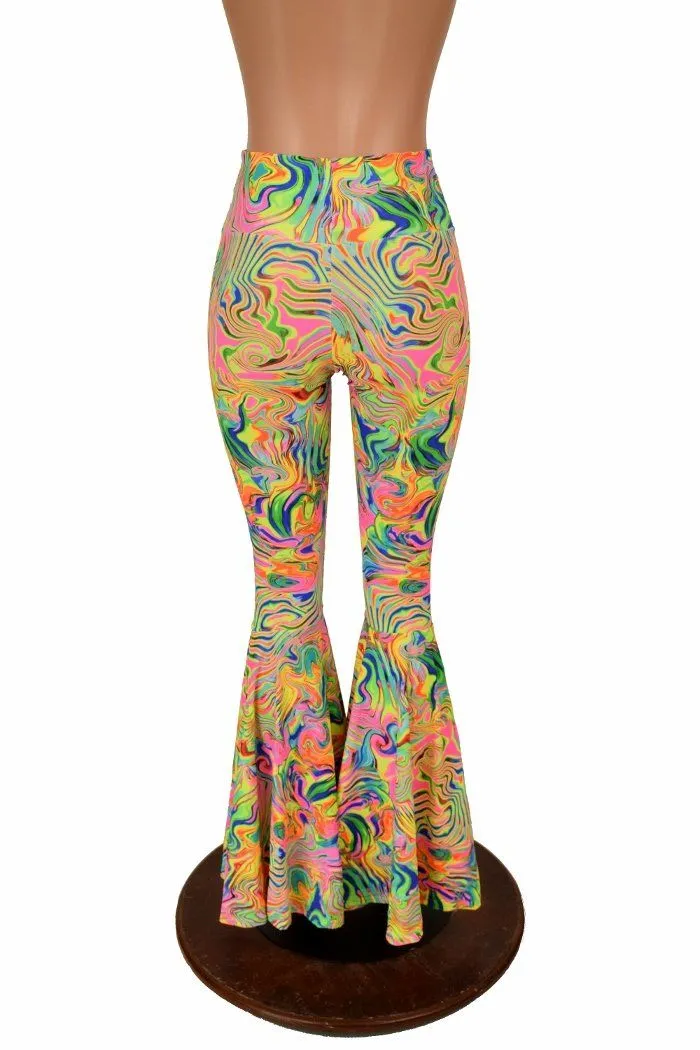 Neon Flux High Waist Bell Bottom Flares