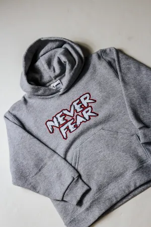Never Fear Grey Classic Fit Youth Boys Hoodie