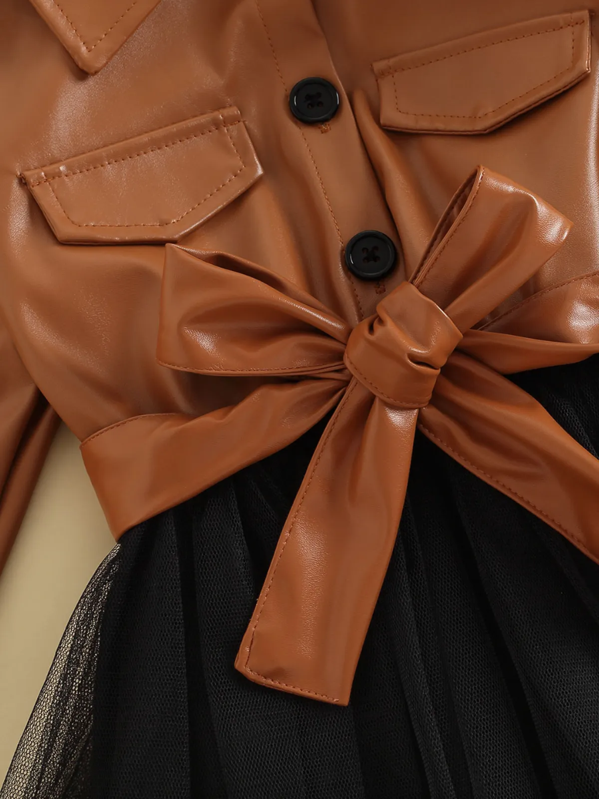 Never Overdressed Vegan Leather Tutu Dress Set