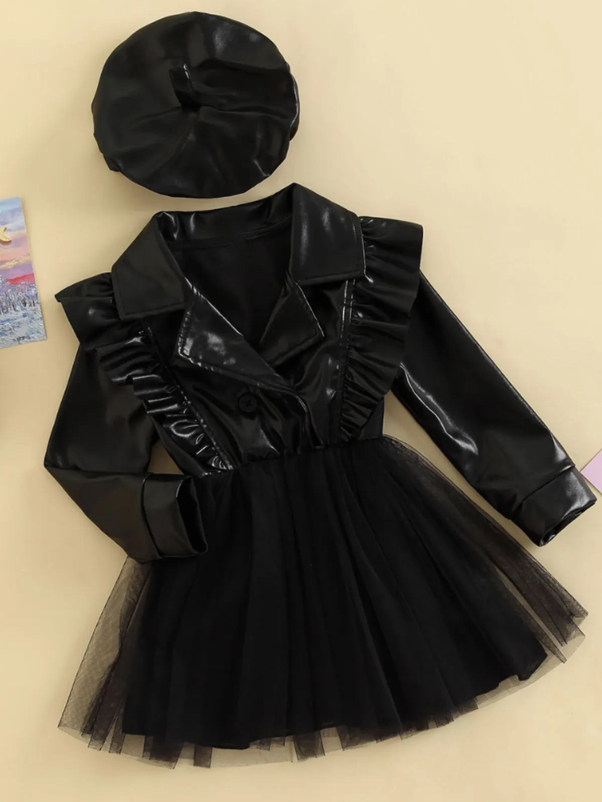 Never Overdressed Vegan Leather Tutu Dress Set