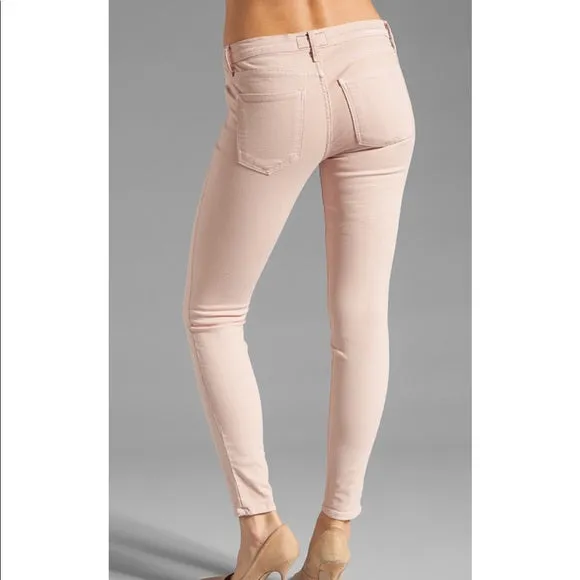 NEW CURRENT/ELLIOTT BOYFRIEND Jean Pant 27 ROSE SMOKE DESTROY Pink NWT