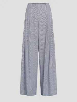 New Didi Wide-Leg Pant in White & Navy