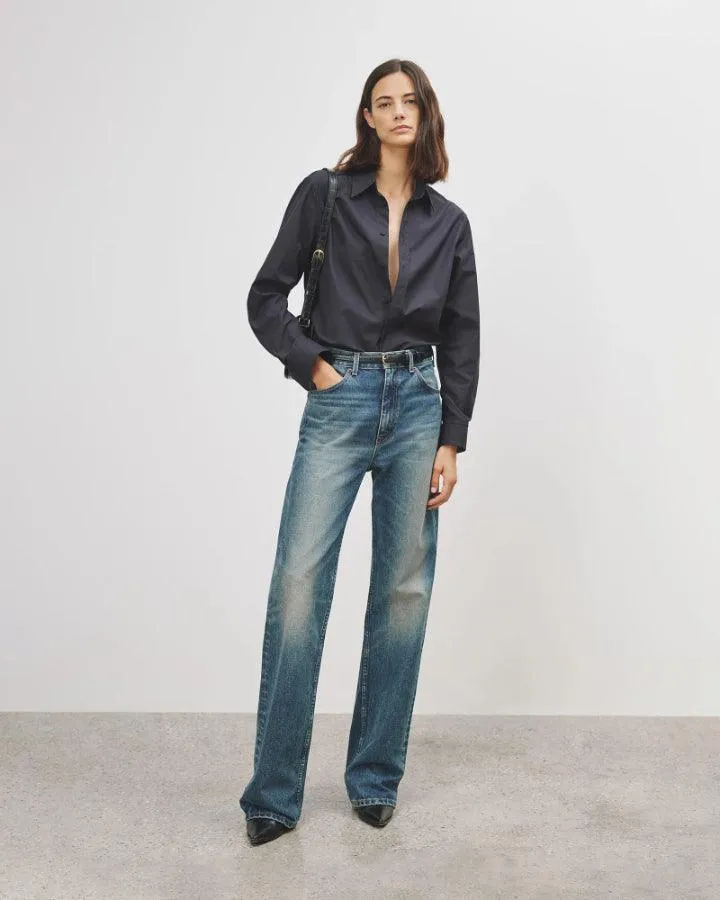 Nili Lotan Raphael Classic Shirt Navy