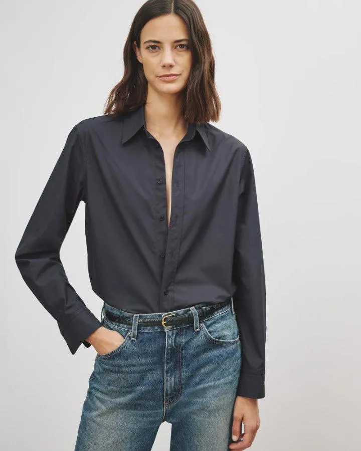 Nili Lotan Raphael Classic Shirt Navy