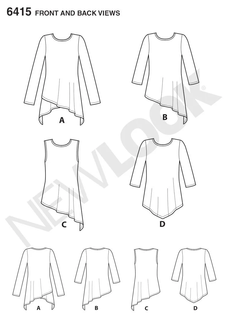 NL6415 Misses' Knit Tunics