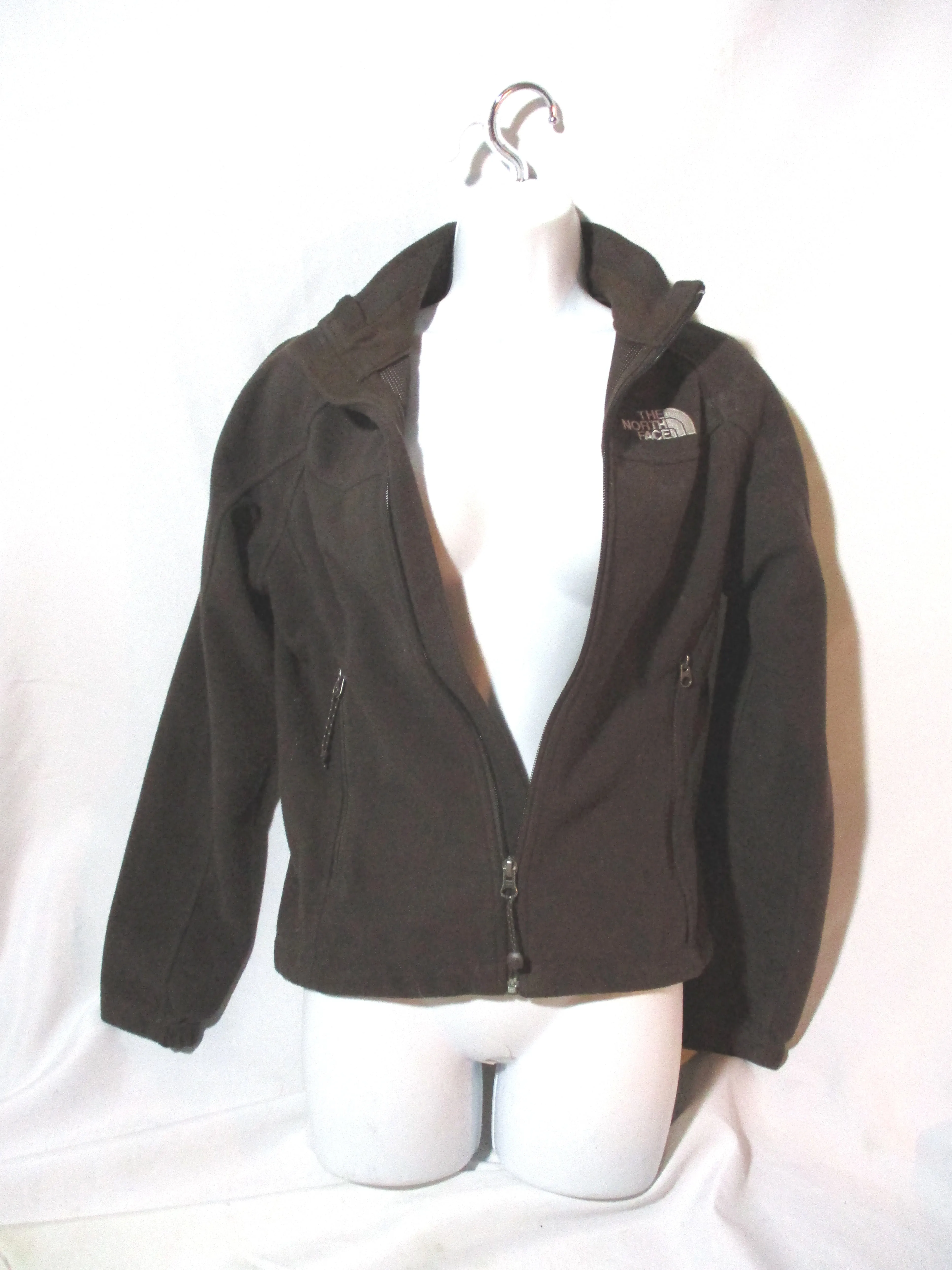 NORTH FACE WINDWALL ZIP FLEECE JACKET Coat Windbreaker ESPRESSO BROWN S/P