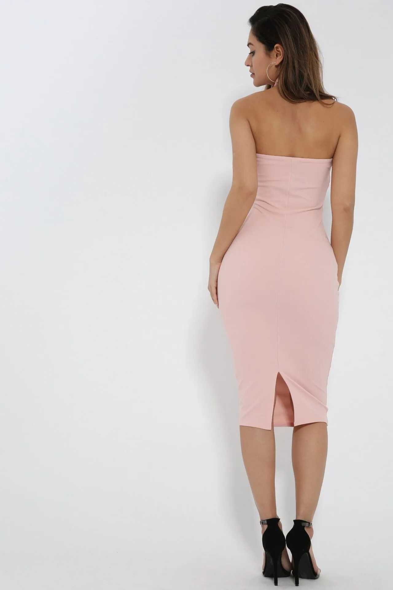 Nude Bandeau Bodycon Dress