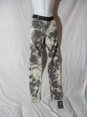 NWT NEW MAJE NEIGE IMPRIME Jean Pant GRAY WHITE BATIK Tie-Dye 38 / S