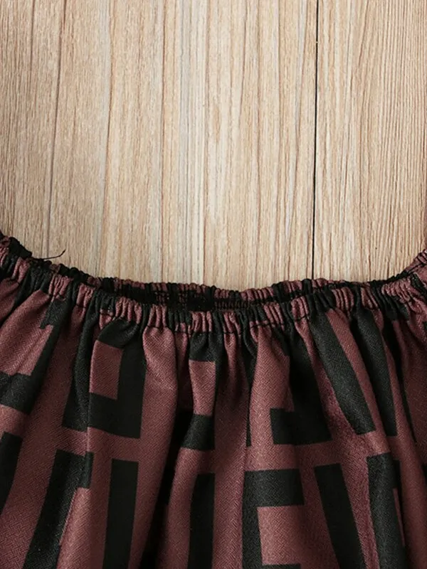 Off-Shoulder Abstract Top And Legging Set