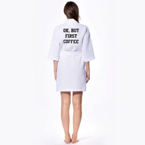OK, But First Coffee Waffle Robe