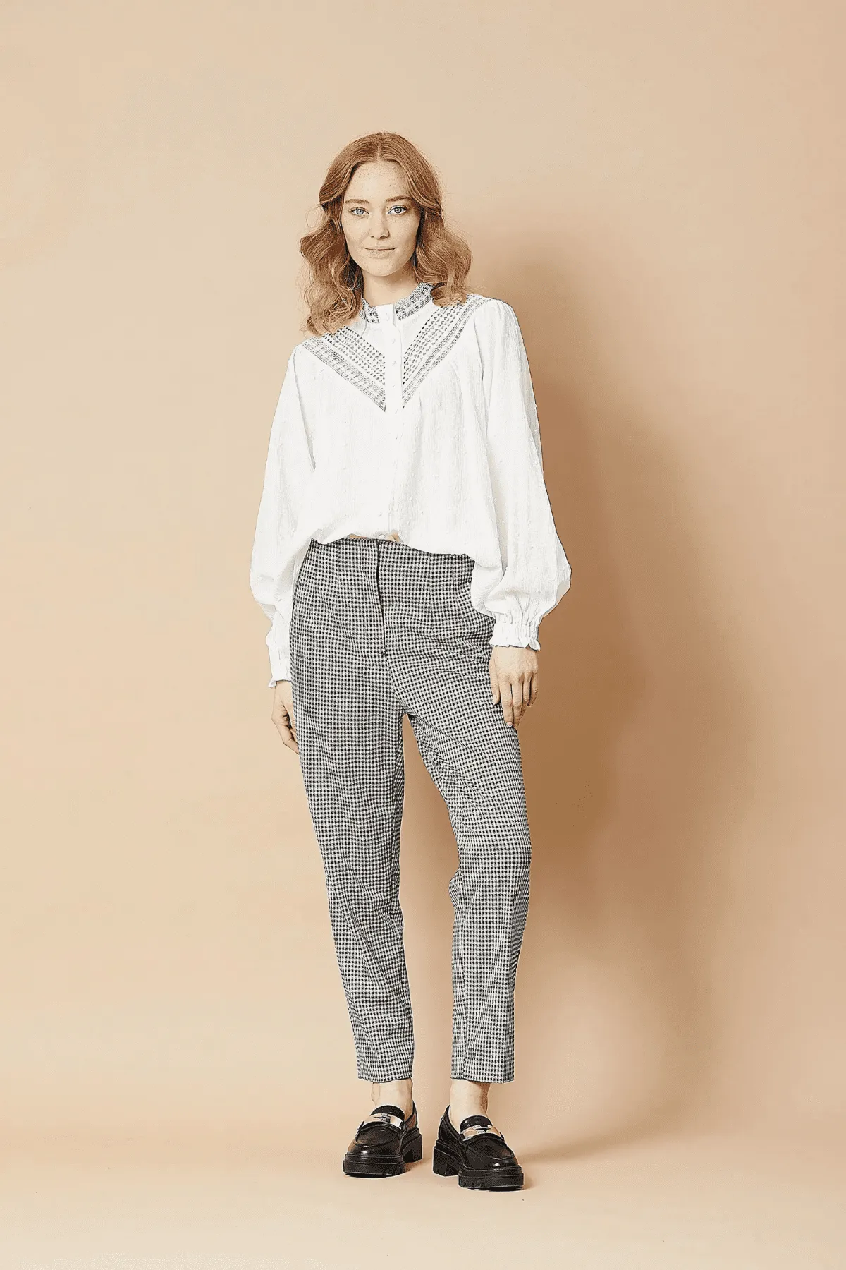 OLANA PANT BLACK CHECK