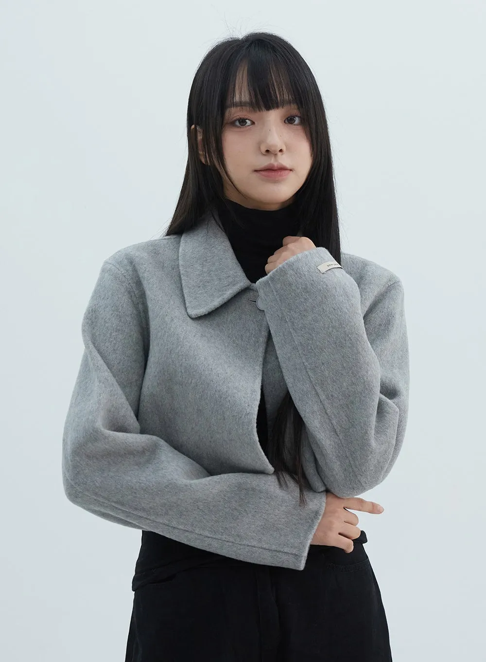 One-Button Crop Tailored Jacket ON310