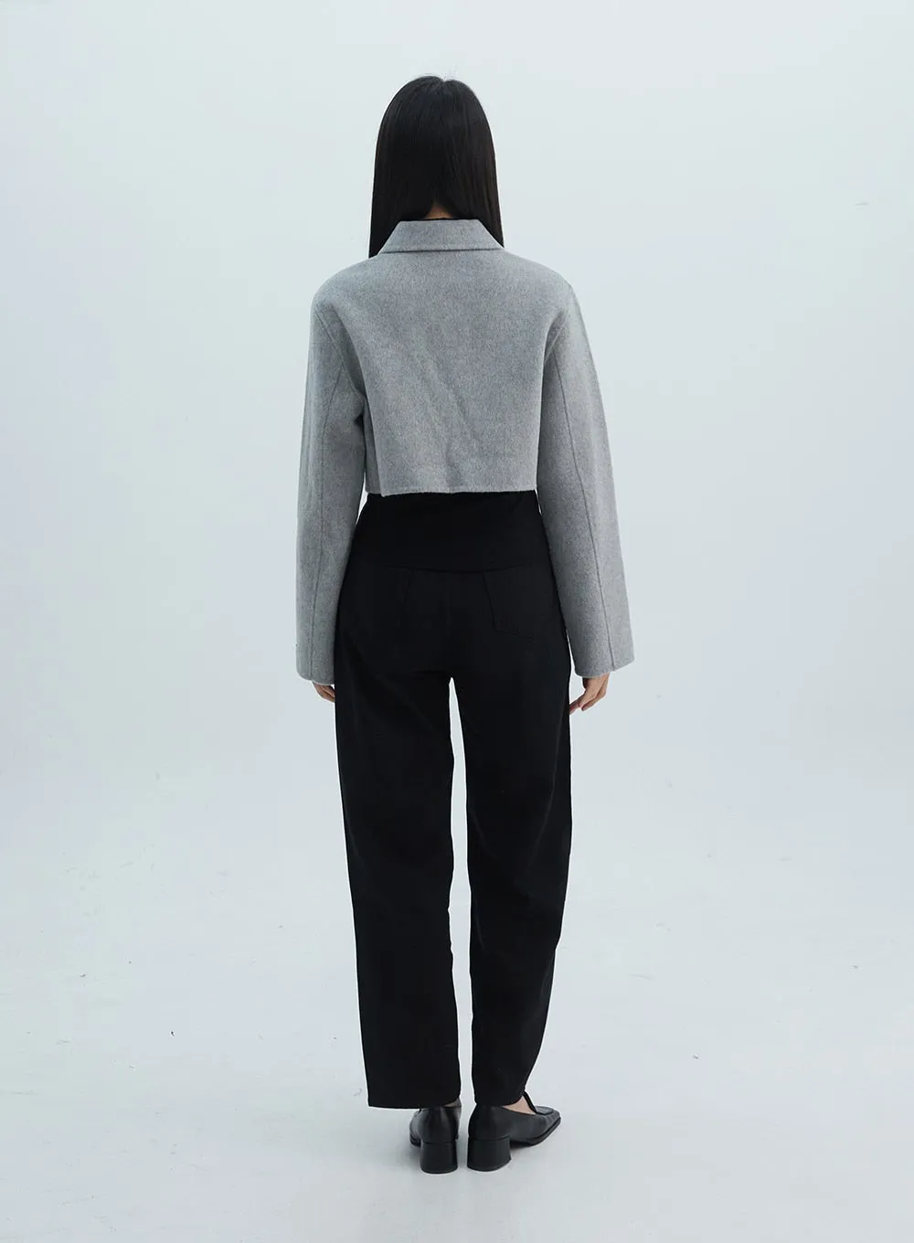 One-Button Crop Tailored Jacket ON310